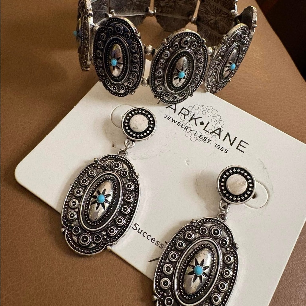 Reign Set- Park Lane Elegant Silver and Turquoise Jewelry Set